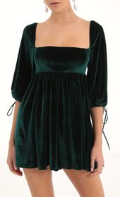 Picture thumb Afia Velvet Baby Doll Dress in Green. Source: https://media.lucyinthesky.com/data/Nov22/170xAUTO/a6c30904-40e3-40b2-befd-507ca1a3a707.jpg