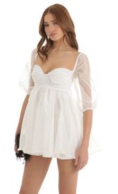 Picture thumb Kimber Organza Baby Doll Dress in White. Source: https://media.lucyinthesky.com/data/Nov22/170xAUTO/f76592cb-275a-4d97-b480-e9f7a5282aa7.jpg