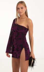Picture thumb Keyla Floral Velvet One Shoulder Dress in Purple. Source: https://media.lucyinthesky.com/data/Nov22/170xAUTO/f820a86f-5f93-4878-b658-9768cec5c64e.jpg