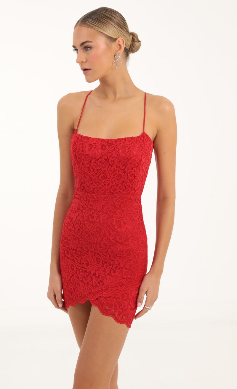 Picture Edwina Lace Corset Dress in Red. Source: https://media.lucyinthesky.com/data/Nov22/800xAUTO/9e9cb741-d8bf-426f-b630-0e9d7a521671.jpg