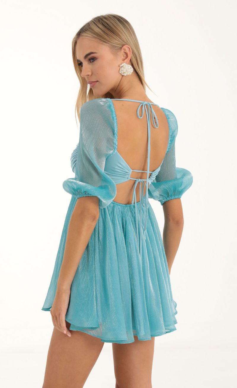 Picture Kimber Organza Baby Doll Dress in Blue. Source: https://media.lucyinthesky.com/data/Nov22/800xAUTO/e397e01f-53d7-4510-aeff-0dd039254a81.jpg