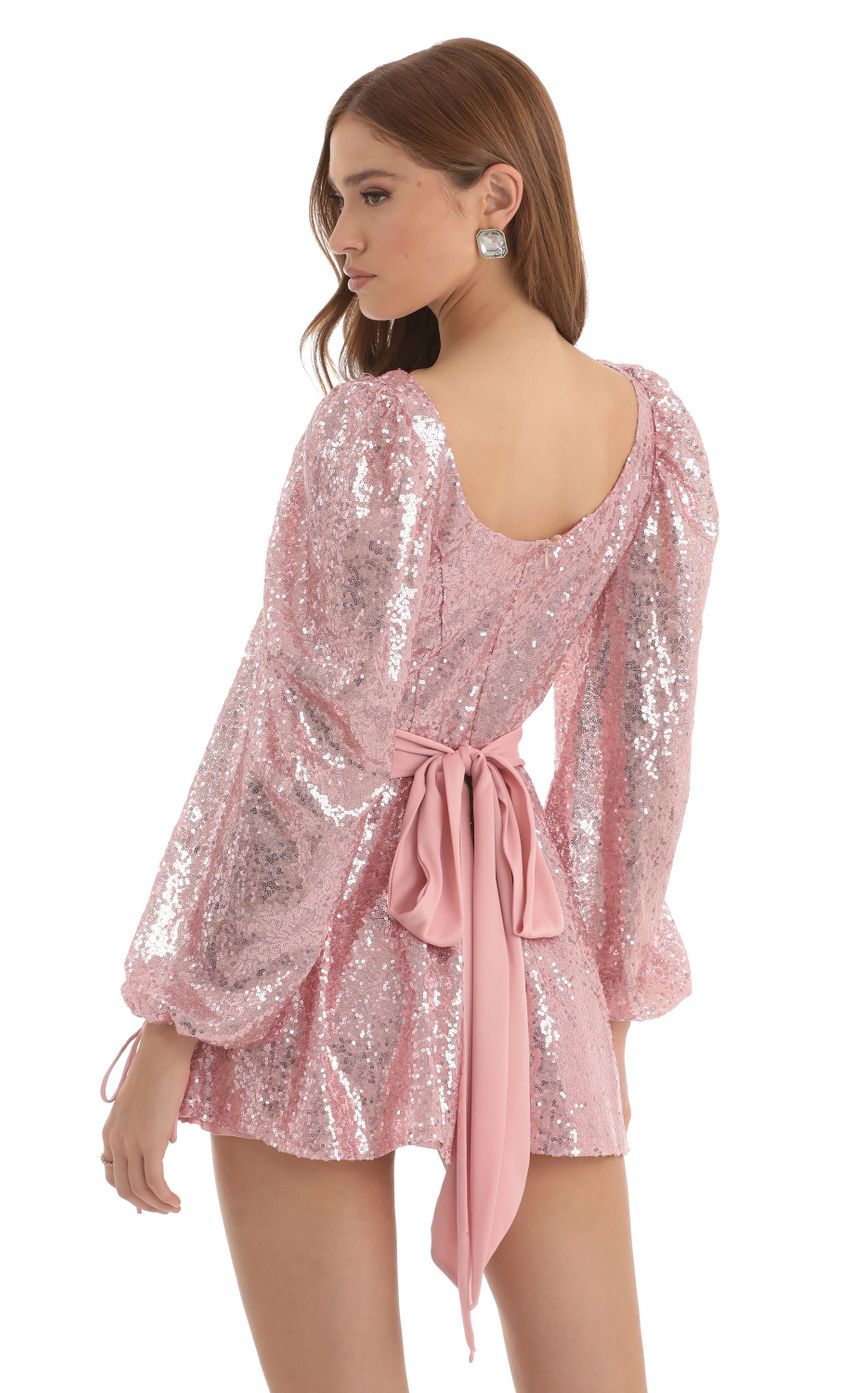 Picture Betty Sequin A-Line Dress in Pink. Source: https://media.lucyinthesky.com/data/Nov22/850xAUTO/c1699cfd-28e6-4acf-88d0-eab6d4a2a6e7.jpg