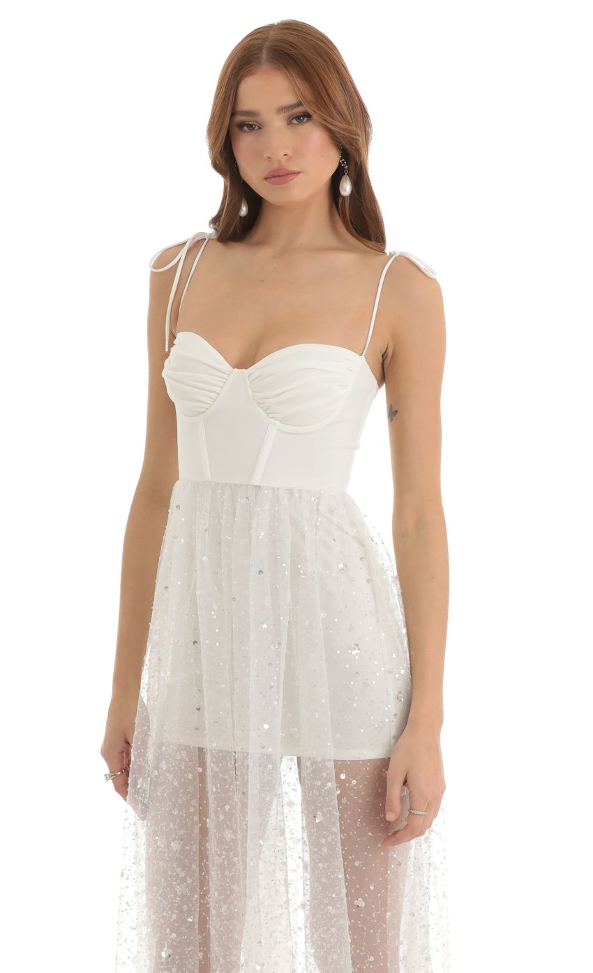 Picture Simi Rhinestone Corset Maxi Dress in White. Source: https://media.lucyinthesky.com/data/Nov22/850xAUTO/d27759ae-44cb-4619-ab3d-d8abec4cd39c.jpg