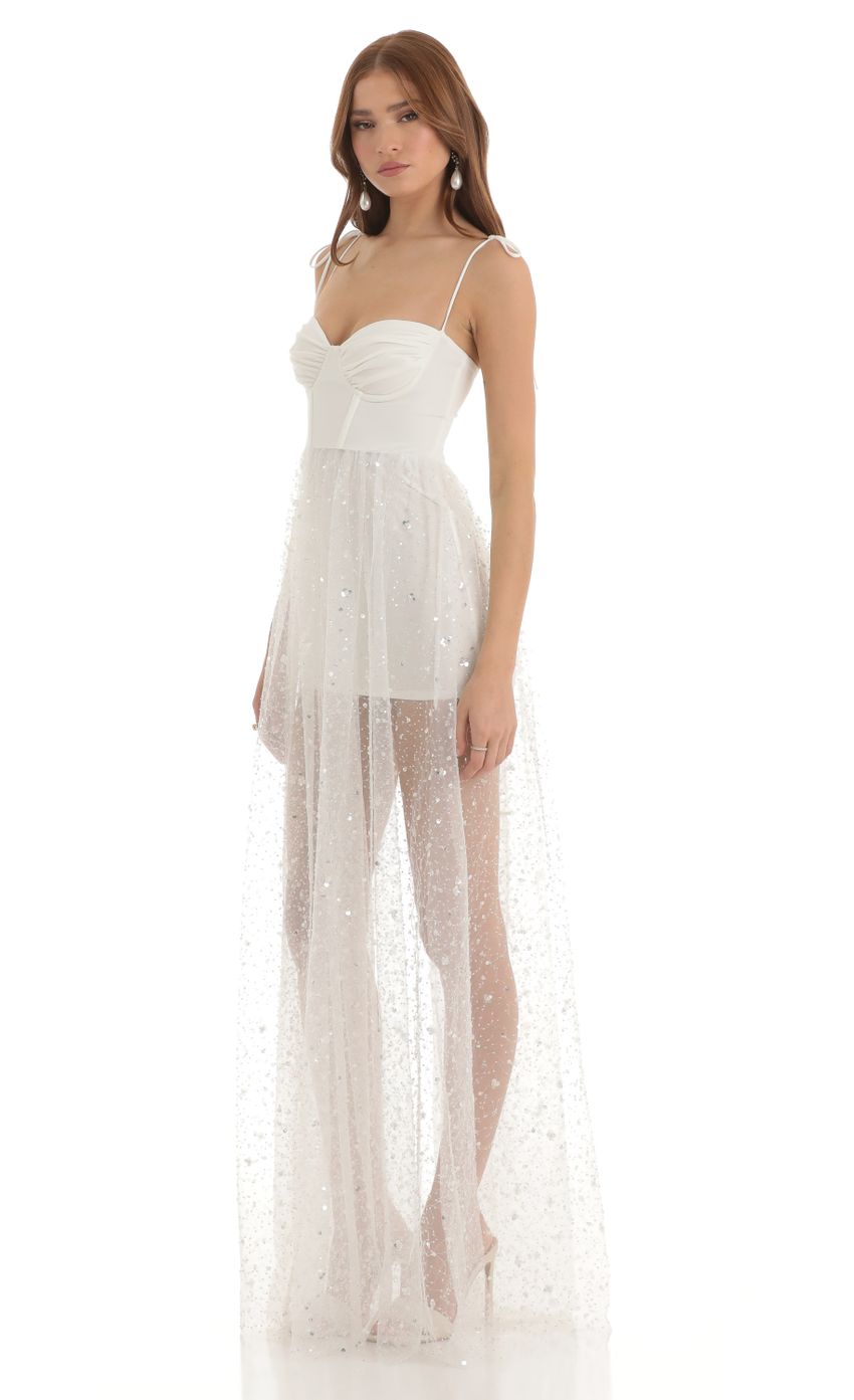Picture Simi Rhinestone Corset Maxi Dress in White. Source: https://media.lucyinthesky.com/data/Nov22/850xAUTO/e97ea782-8732-4371-8867-0b5aa74d7bcb.jpg
