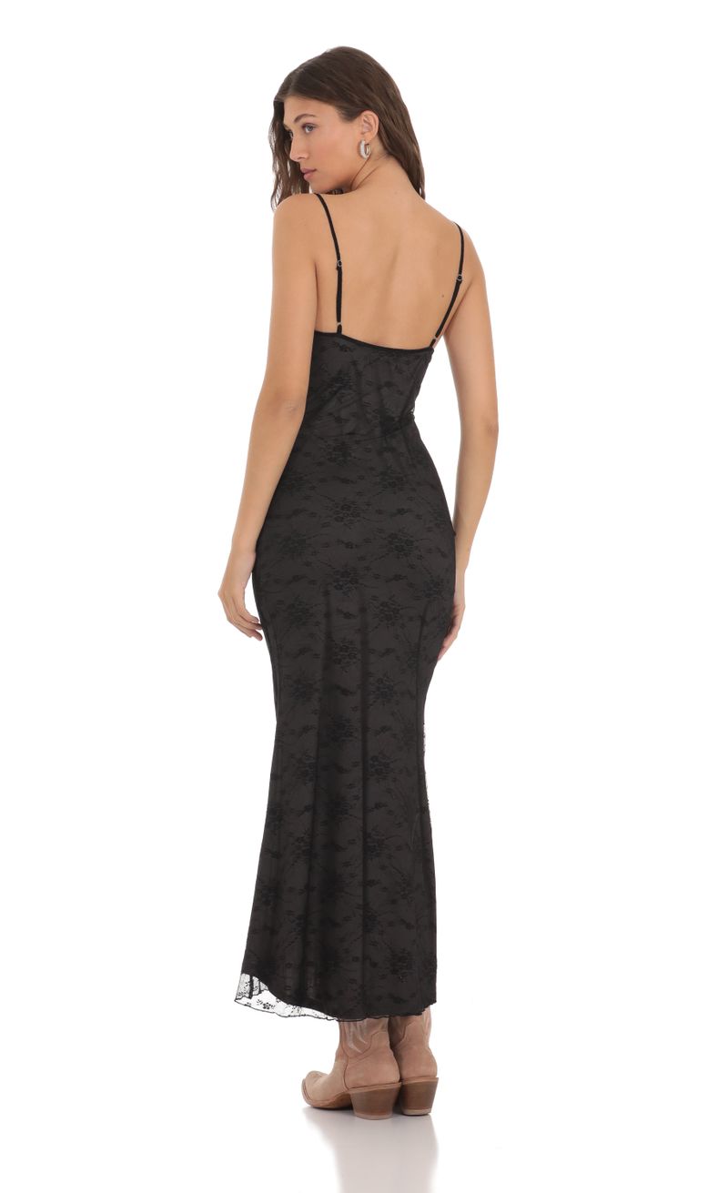 Mesh lace maxi outlet dress