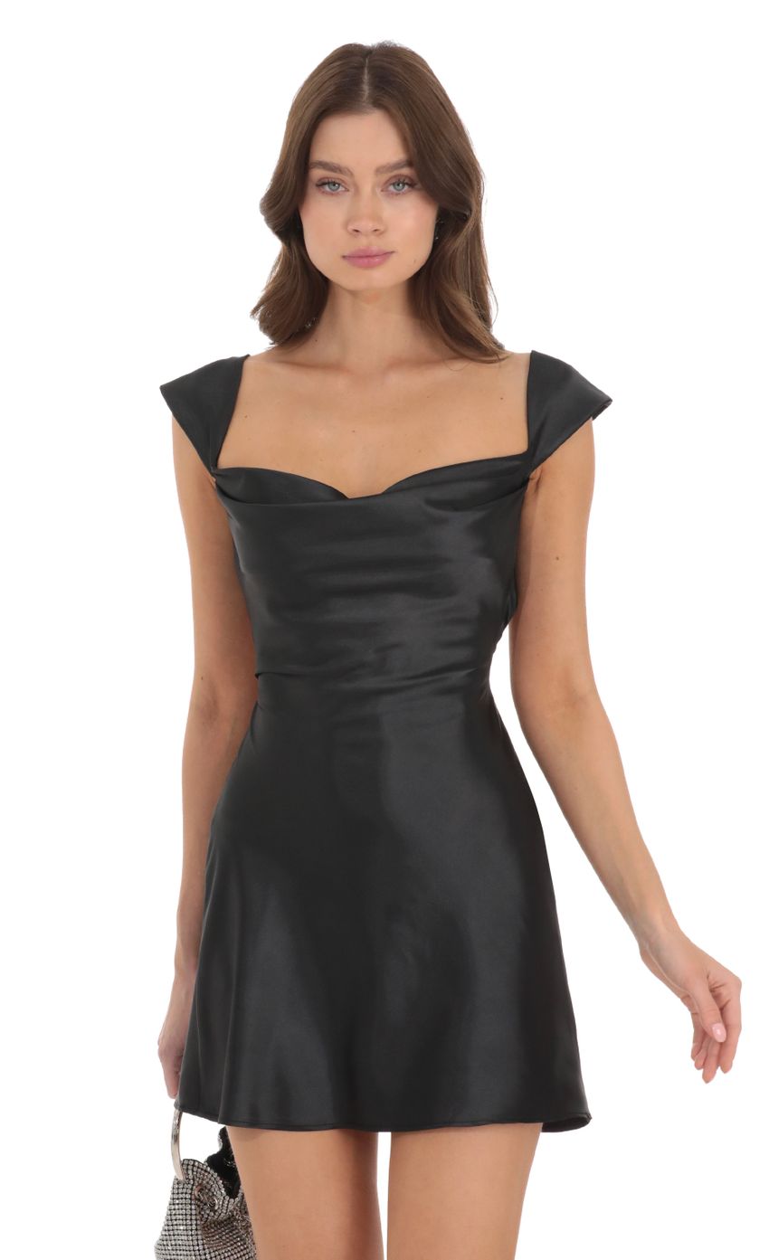 Picture Satin Open Back Dress in Black. Source: https://media.lucyinthesky.com/data/Nov23/850xAUTO/3886ab76-eac6-4ebe-b3ba-d77bce395fe0.jpg