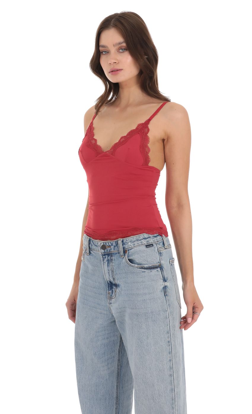 Picture Lace Satin Top in Red. Source: https://media.lucyinthesky.com/data/Nov23/850xAUTO/4f65c206-60f8-430b-837f-ed7bc632ca87.jpg
