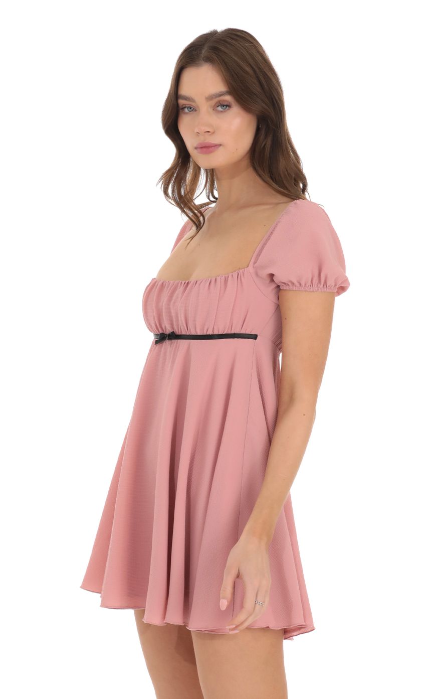 Picture Puff Sleeve Babydoll Dress in Blush Pink. Source: https://media.lucyinthesky.com/data/Nov23/850xAUTO/560defa1-ceaa-49df-8aa6-b39cee4b07f8.jpg