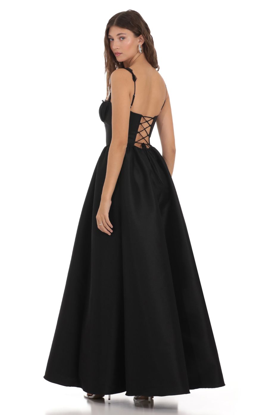 Picture Corset Gown Dress in Black. Source: https://media.lucyinthesky.com/data/Nov23/850xAUTO/b3772a44-b757-4065-8006-5d5e6b0db8e7.jpg