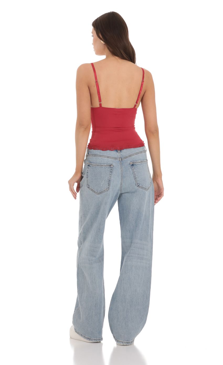Picture Lace Satin Top in Red. Source: https://media.lucyinthesky.com/data/Nov23/850xAUTO/f2fb254f-a4ed-4de3-9697-7bc11caed4d3.jpg