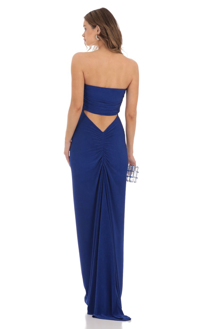 Picture Corset Strapless Maxi Dress in Blue. Source: https://media.lucyinthesky.com/data/Nov23/850xAUTO/f8dadb8a-8dcd-4ef5-8124-ae7d8b9e87df.jpg