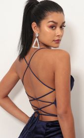 Picture thumb Lovely Velvet Luxe Maxi Dress in Navy Blue. Source: https://media.lucyinthesky.com/data/Oct18_1/170xAUTO/0Y5A3641S.JPG