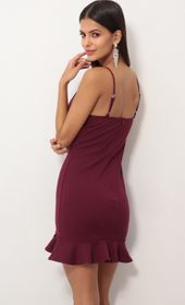 Picture thumb Corinne Sweetheart Dress in Wine. Source: https://media.lucyinthesky.com/data/Oct18_2/170xAUTO/0Y5A5320S.JPG