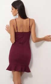 Picture thumb Corinne Sweetheart Dress in Wine. Source: https://media.lucyinthesky.com/data/Oct18_2/170xAUTO/0Y5A5323S.JPG