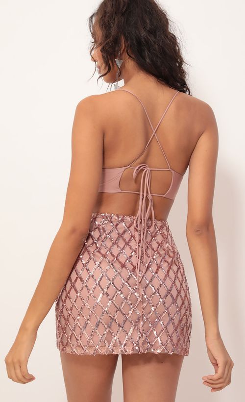 sequin cutout dress