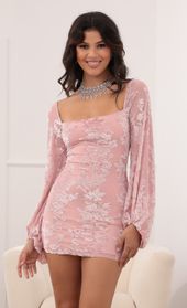 Picture thumb Shantelle Pink Dress in Velvet Floral. Source: https://media.lucyinthesky.com/data/Oct20_1/170xAUTO/1V9A1492.JPG