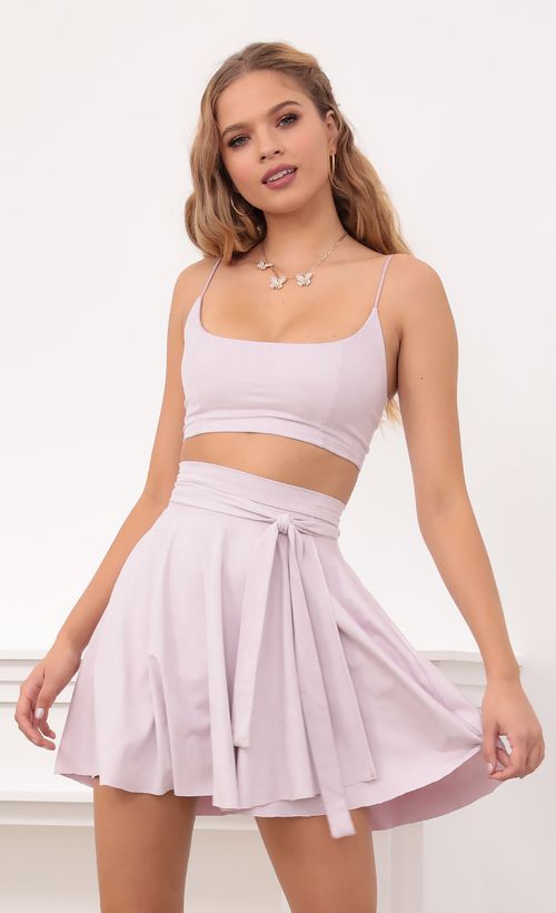 Picture Rendezvous Wrap Set in Pink Suede. Source: https://media.lucyinthesky.com/data/Oct20_1/500xAUTO/781A6812.JPG