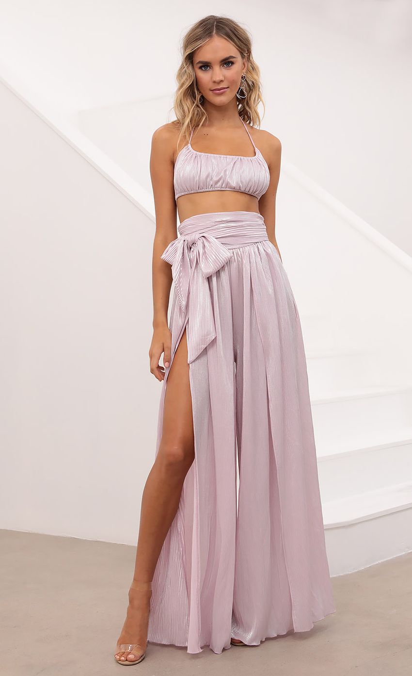 Picture Lyla Two Piece Set in Pink Shimmer. Source: https://media.lucyinthesky.com/data/Oct20_2/850xAUTO/1V9A3089.JPG