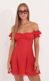 Picture thumb Estrella Dress in Chiffon Red. Source: https://media.lucyinthesky.com/data/Oct21_1/170xAUTO/1V9A0946.JPG
