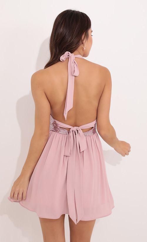 Picture Jamila Halter Dress in Blush Pink. Source: https://media.lucyinthesky.com/data/Oct21_1/500xAUTO/1V9A3673.JPG