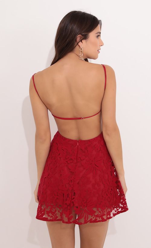 Picture Alaia Floral A-Line Dress in Red. Source: https://media.lucyinthesky.com/data/Oct21_1/500xAUTO/1V9A7483.JPG