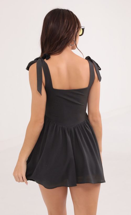 Picture Lanni Fit and Flare Dress in Black. Source: https://media.lucyinthesky.com/data/Oct21_1/500xAUTO/1V9A7931.JPG