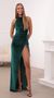 Picture Zion Ruched Maxi Dress in Green Velvet. Source: https://media.lucyinthesky.com/data/Oct21_1/50x90/1V9A8057.JPG