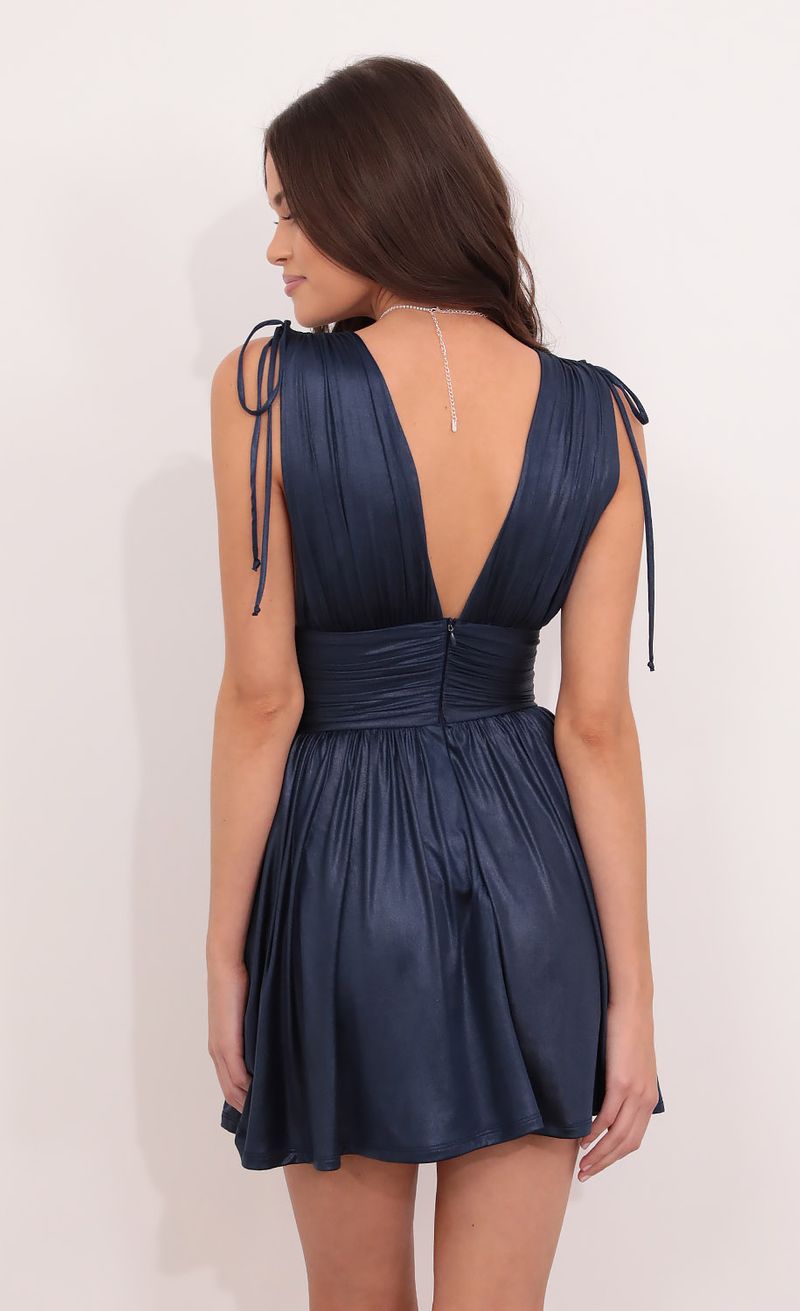 Picture Antionette Fit and Flare Dress in Navy Blue. Source: https://media.lucyinthesky.com/data/Oct21_1/800xAUTO/1V9A3732.JPG