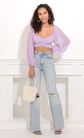Picture thumb Sadie Top in Lavender Polka Dot. Source: https://media.lucyinthesky.com/data/Oct21_2/170xAUTO/1V9A7588.JPG