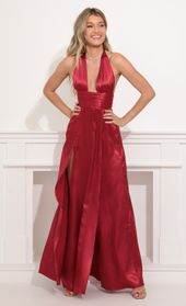 Picture thumb Waverly Maxi Satin Dress in Burgundy. Source: https://media.lucyinthesky.com/data/Oct21_2/170xAUTO/2V9A0238.JPG