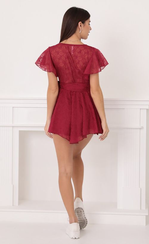 Picture Eliza Wrap Dress in Burgundy. Source: https://media.lucyinthesky.com/data/Oct21_2/500xAUTO/1V9A3053.JPG