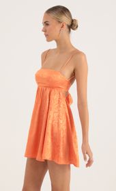 Picture thumb Juno Satin Marble Baby Doll Dress in Orange. Source: https://media.lucyinthesky.com/data/Oct22/170xAUTO/00a3918b-89ee-4360-971f-b6319cc06e38.jpg