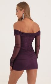 Picture thumb Polina Mesh Long Sleeve Dress in Purple. Source: https://media.lucyinthesky.com/data/Oct22/170xAUTO/08b04eae-f9cf-4d38-a245-86a8f1997822.jpg