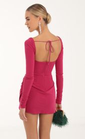 Picture thumb Solange V-Neck Long Sleeve Dress in Pink. Source: https://media.lucyinthesky.com/data/Oct22/170xAUTO/0e2fbcb7-42d0-461b-9ded-2a2d552688ca.jpg