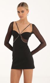 Picture thumb Rania Rhinestone Mesh Cutout Dress in Black. Source: https://media.lucyinthesky.com/data/Oct22/170xAUTO/3339f27e-03bc-46f0-9b61-16f197478fa8.jpg