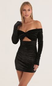Picture thumb Meztli Velvet Glitter Off The Shoulder Dress in Black. Source: https://media.lucyinthesky.com/data/Oct22/170xAUTO/64d70334-9c1e-4c82-a9f0-e6ded26935e1.jpg