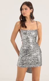 Picture thumb Talisa Mesh Sequin Open Back Bodycon Dress in Silver. Source: https://media.lucyinthesky.com/data/Oct22/170xAUTO/6ded18ef-3677-48b4-a80e-59f50a52f130.jpg