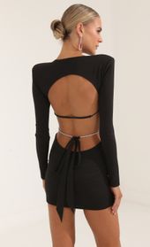 Picture thumb Beatrix Crepe Shoulder Pad Cutout Dress in Black. Source: https://media.lucyinthesky.com/data/Oct22/170xAUTO/786d5036-ace7-44dd-b874-245af0ac5ed7.jpg