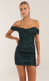 Picture thumb Lila Mesh Sequin Corset Dress in Green. Source: https://media.lucyinthesky.com/data/Oct22/170xAUTO/8b78e066-4a45-408b-9e4e-c7885e104217.jpg