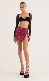 Picture thumb Lilla Sequin Mesh Mini Skirt in Pink. Source: https://media.lucyinthesky.com/data/Oct22/170xAUTO/b6e55345-a9a9-43f7-97e5-109b3ae5b884.jpg