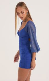 Picture thumb Denise Mesh Glitter Sleeve Dress in Blue. Source: https://media.lucyinthesky.com/data/Oct22/170xAUTO/cdca1df2-8d40-4e94-8b7f-9851edd64fdb.jpg