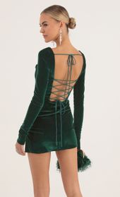 Picture thumb Kaya Velvet Long Sleeve Corset Dress in Green. Source: https://media.lucyinthesky.com/data/Oct22/170xAUTO/d830ef79-4d24-4e18-a975-4798a87bc815.jpg