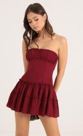 Picture thumb Sheba Striped Crepe Strapless Corset Dress in Red. Source: https://media.lucyinthesky.com/data/Oct22/170xAUTO/ec7e976c-21e5-4721-9481-c1b1f7578680.jpg