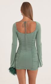 Picture thumb Sarai Ruched Bodycon Dress in Green. Source: https://media.lucyinthesky.com/data/Oct22/170xAUTO/f19e000c-4632-420f-80f0-068c1e3bc54c.jpg
