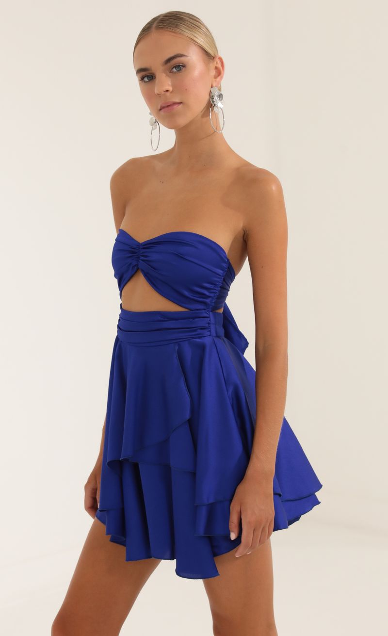 Picture Bonny Satin Off The Shoulder Dress in Blue. Source: https://media.lucyinthesky.com/data/Oct22/800xAUTO/20323ce1-333e-4069-845e-c1ec82346c2a.jpg