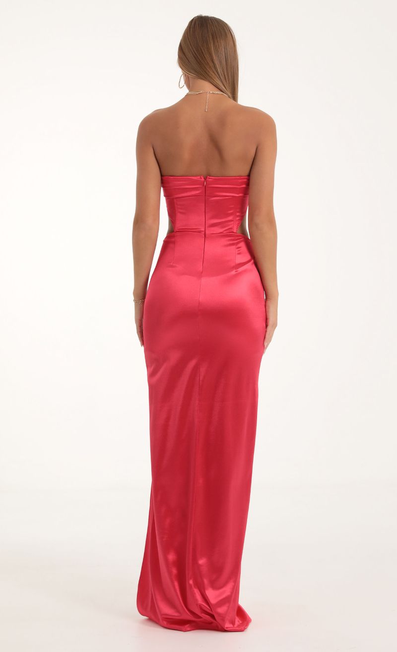 Picture Antoinette Satin Cutout Corset Maxi in Red. Source: https://media.lucyinthesky.com/data/Oct22/800xAUTO/737ce00a-cad7-43bd-81f3-aa17e6e4f545.jpg