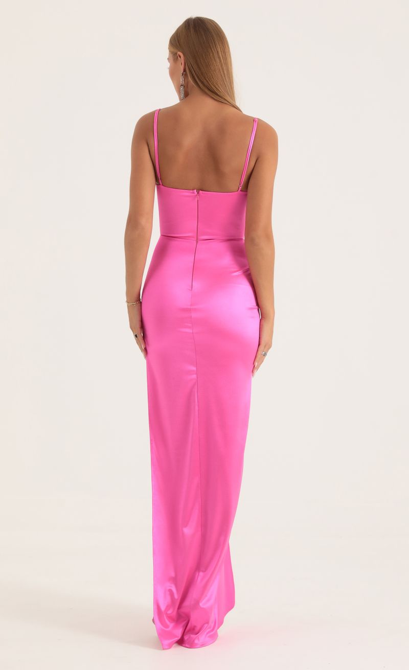 Picture Harley Satin Corset Maxi Dress in Pink. Source: https://media.lucyinthesky.com/data/Oct22/800xAUTO/85a9bdbc-9b89-4954-907f-70bc11ac5775.jpg