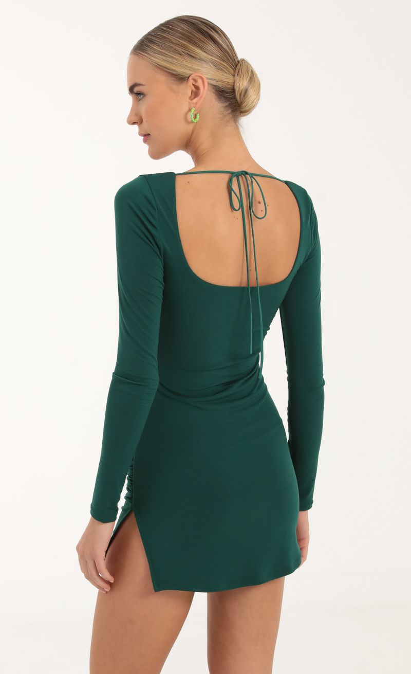 Picture Anahi Long Sleeve Dress in Green. Source: https://media.lucyinthesky.com/data/Oct22/800xAUTO/95b437a2-a2dd-4916-9891-8a4a9e784473.jpg