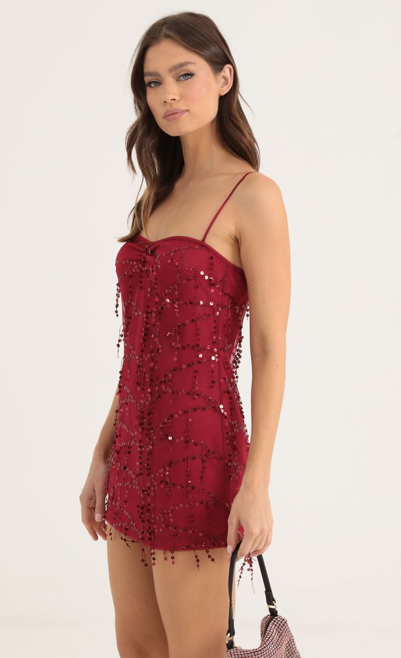Picture Gatsby Sequin Fringe Dress in Red. Source: https://media.lucyinthesky.com/data/Oct22/800xAUTO/b9af7479-948e-47ac-a7ce-df72e90e7ba7.jpg