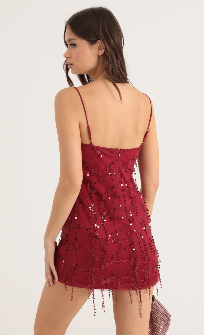 Picture Gatsby Sequin Fringe Dress in Red. Source: https://media.lucyinthesky.com/data/Oct22/800xAUTO/f6fb27c7-31df-4c2d-9955-5d3a25ff2a01.jpg